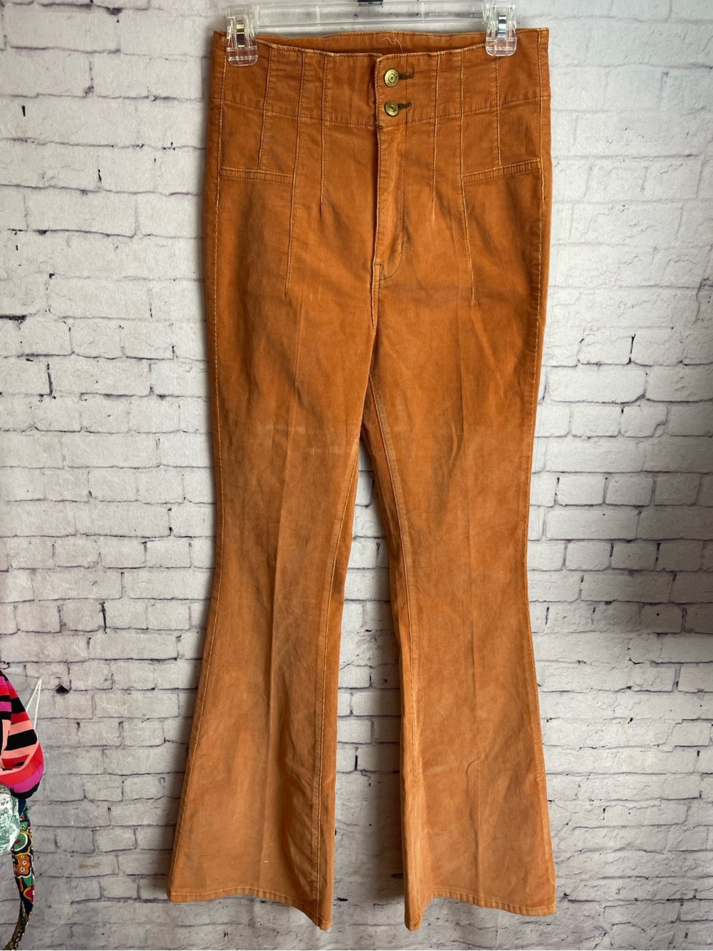 We the free size 27 Jayde cord flare pants in cognac